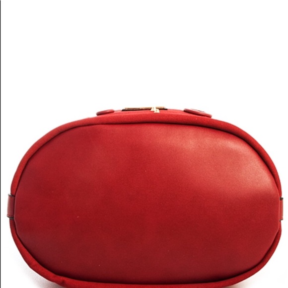 Nicky Drawstring Burgundy Bag w/ Adjustable Strap - Picture 4 of 4